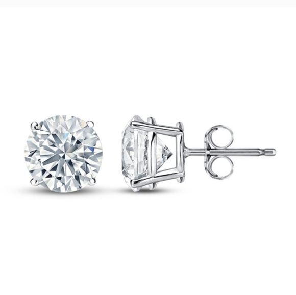 4 CARAT MOISSANITE STUD EARRINGS - Picture 3 of 10